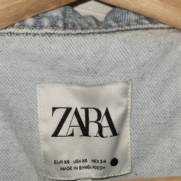 Zara Denim Button-Down Mini Dress - Picture 2 of 6